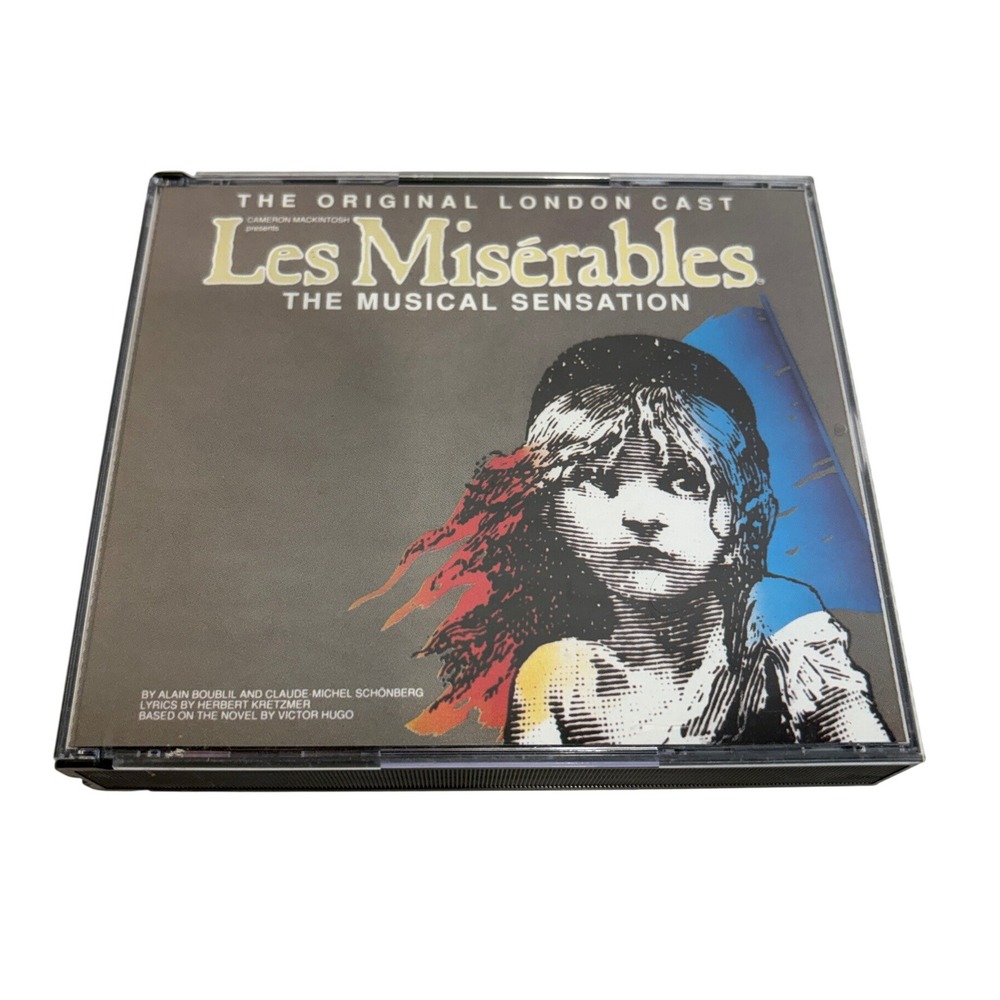 Les Miserables Original London Cast 2 CD Set Musical Sensation Relativity 1695-2